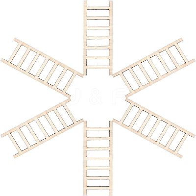 Ladder Unfinished Wooden Ornaments WOOD-WH0100-31-1
