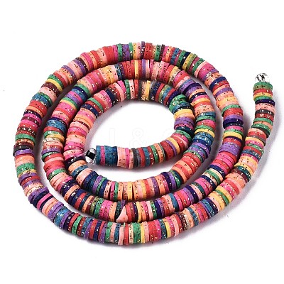 Handmade Polymer Clay Beads Strand CLAY-T018-04C-1