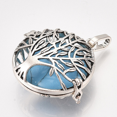 Alloy Cage Big Pendants G-S246-25-1