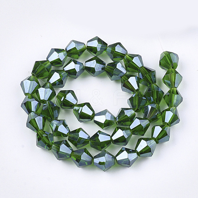 Electroplate Glass Beads Strands X-EGLA-Q118-6mm-A11-1