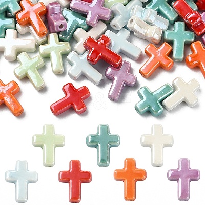 20Pcs Handmade Porcelain Beads PORC-YW0001-33A-1