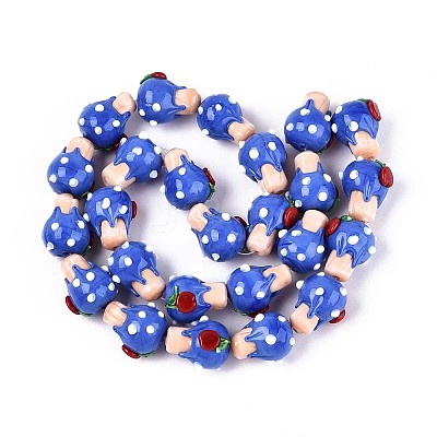 Handmade Lampwork Bumpy Beads LAMP-T022-06B-1