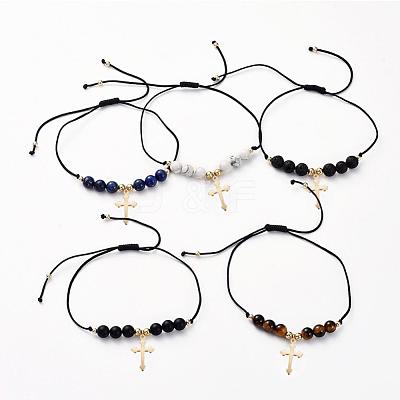 Adjustable Braided Bead Bracelets BJEW-JB04899-1