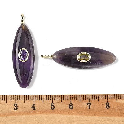 Natural Amethyst Pendants G-D357-01B-1