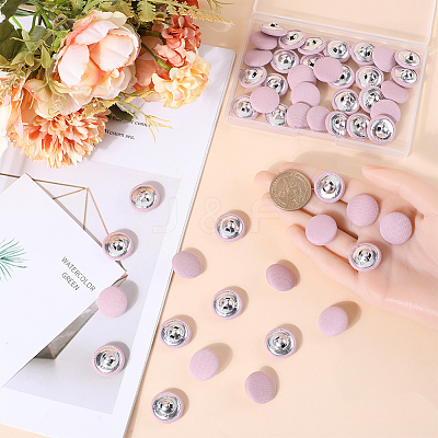 50Pcs 1-Hole Cloth Buttons DIY-GF0008-50B-1