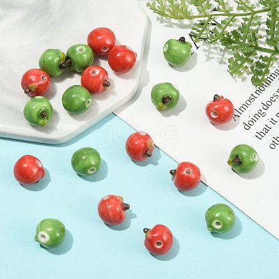 20Pcs 2 Colors Handmade Porcelain Beads PORC-FS0001-58-1