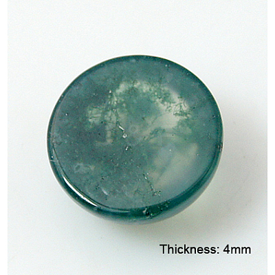 Natural Moss Agate Cabochons X-G-MOSS8x4-1