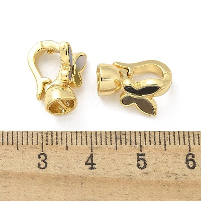 Brass Fold Over Clasps KK-Z083-19G-02-1