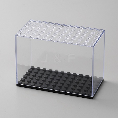 Transparent Plastic Minifigure Display Cases ODIS-WH0070-08-1