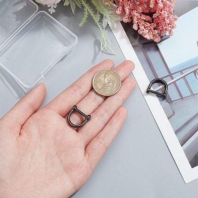 2Pcs 304 Stainless Steel D-Ring Anchor Shackle Clasps STAS-CA0001-56B-1