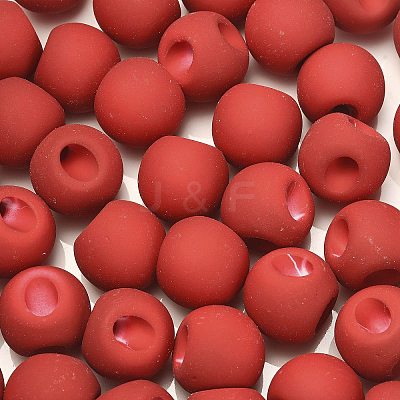 Rubberized Acrylic Beads OACR-G012-05-1