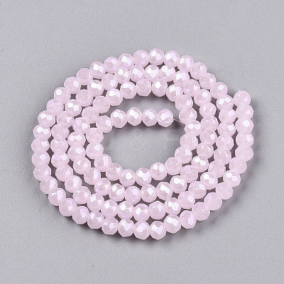 Electroplate Glass Beads Strands EGLA-A044-J4mm-A02-1
