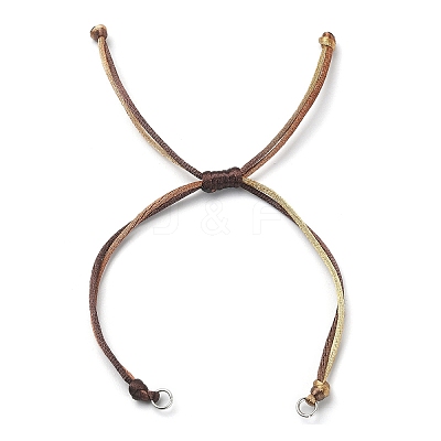 Gradient Color Adjustable Braided Nylon Cord Bracelet Making AJEW-JB01163-01-1