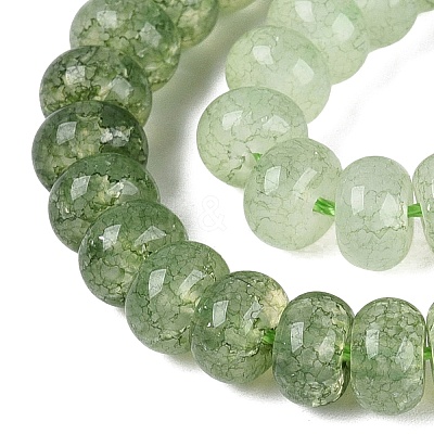 Imitation Jade Crackle Glass Beads Strands GLAA-Q108-05A-A05-1