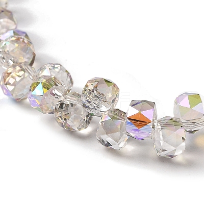Half Rainbow Plated Electroplate Beads Strands EGLA-H104-09A-HR03-1