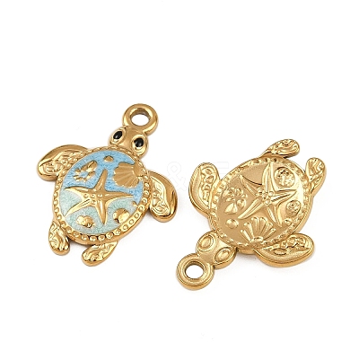 304 Stainless Steel Enamel Pendants STAS-K309-01G-01-1