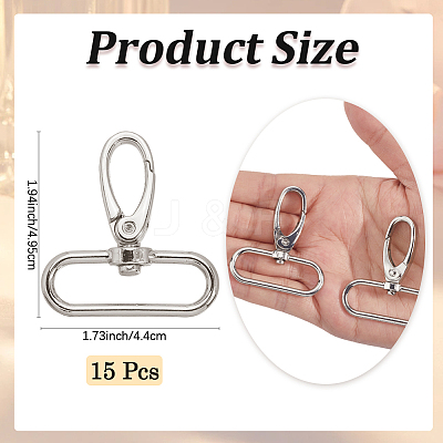 15Pcs Alloy Swivel Clasps FIND-GF0008-19P-1