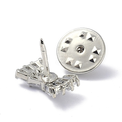 Sparkling Bowknot Brooch Pin JEWB-K006-04P-1