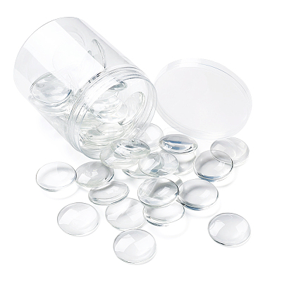 Transparent Glass Cabochons GGLA-CD0001-05-1