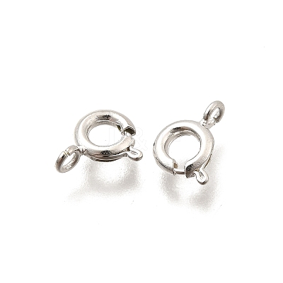 Eco-friendly Brass Spring Ring Clasps KK-D082-01E-S-1