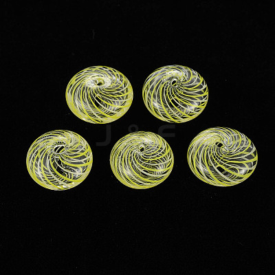 Transparent Handmade Blown Glass Globe Beads X-GLAA-T012-18-1