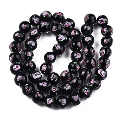 Handmade Lampwork Beads Strands LAMP-N021-45A-1