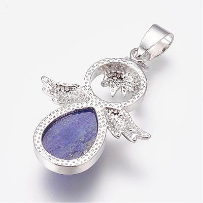 Natural Lapis Lazuli Pendants G-G651-A08-1