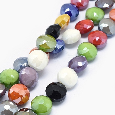 Electroplate Glass Beads Strands EGLA-J106-M01-1