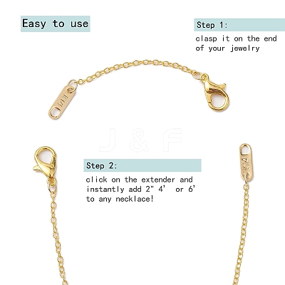 3Pcs 3 Styles Brass Lobster Claw Clasps FIND-JF00130-02-1