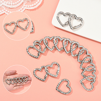 20Pcs Zinc Alloy Rhinestone Spring Gate Rings FIND-SP0004-36P-1