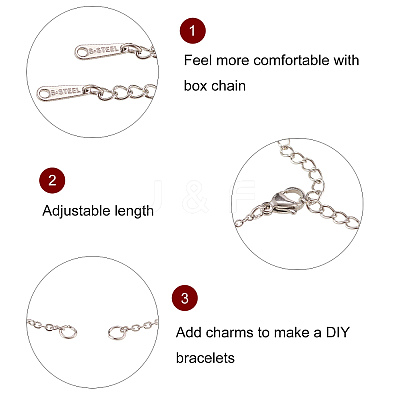 201 Stainless Steel Bracelet Making STAS-CJ0001-12P-1