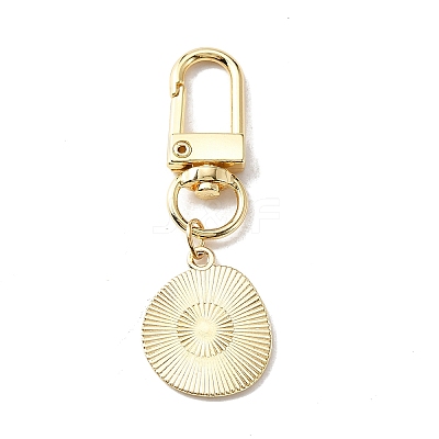 Smiling Face Enamel Pendant Decorations KEYC-WH0036-08LG-02-1