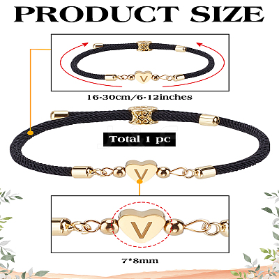 1Pc Adjustable Nylon Cord Bracelets for Women Men BJEW-LP0001-30V-1