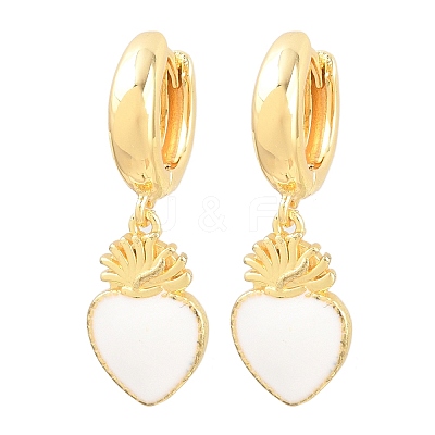 Valentine's Day Brass Hoop Earrings EJEW-Z164-11G-01-1