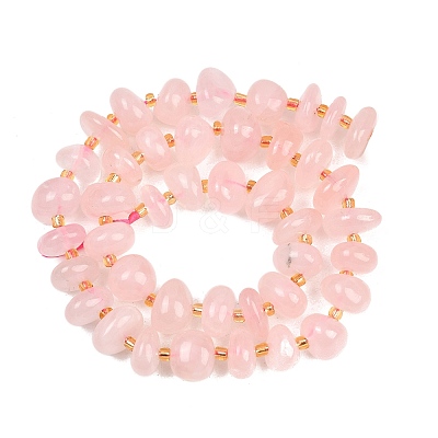 Natural Rose Quartz Beads Strands G-RM250109-A18-1