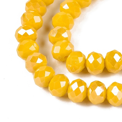 Electroplate Glass Beads Strands EGLA-A044-P8mm-A29-1