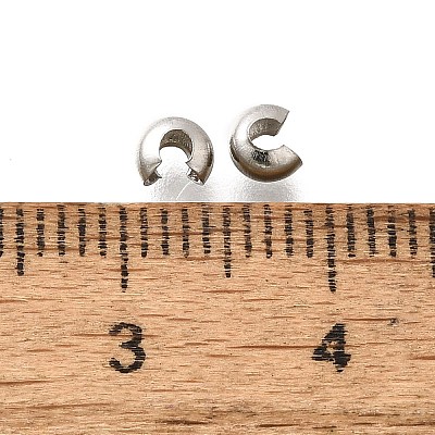 304 Stainless Steel Crimp Beads Covers X-STAS-P239-34P-03-1