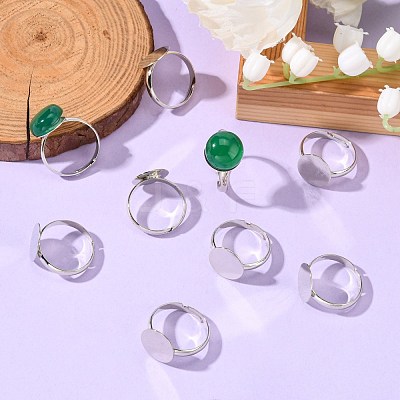 Brass Pad Ring Bases KK-EC022-12mm-N-NR-1