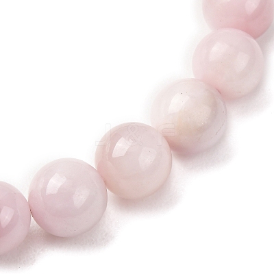 Natural Kunzite Round Beads Stretch Bracelets for Women Men BJEW-A149-02-1