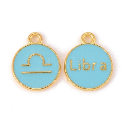 Alloy Enamel Pendants ENAM-S124-01B-16K-1