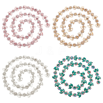 1.8M 4 Colors Iron Rhinestone Strass Chains CH-WR0001-04-1