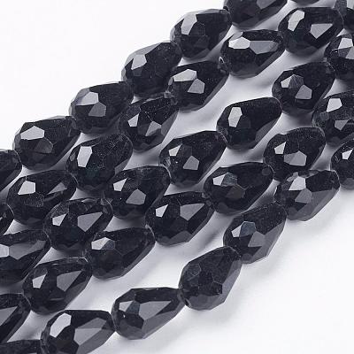 Faceted Glass Beads Strands X-GLAA-R024-11x8mm-13-1