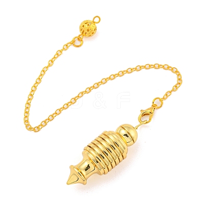 Rack Plating Brass Coil Dowsing Pendulums AJEW-B106-02G-1