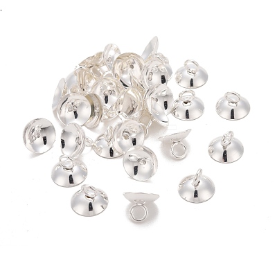 201 Stainless Steel Bead Cap Pendant Bails STAS-L244-27A-S-1