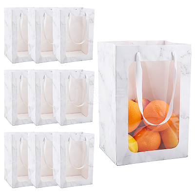 Flower Bouquet Paper Gift Bags ABAG-WH0005-46C-05-1
