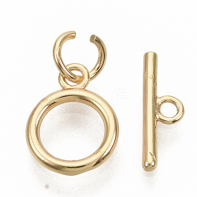 Brass Toggle Clasps X-KK-T051-25G-NF-1