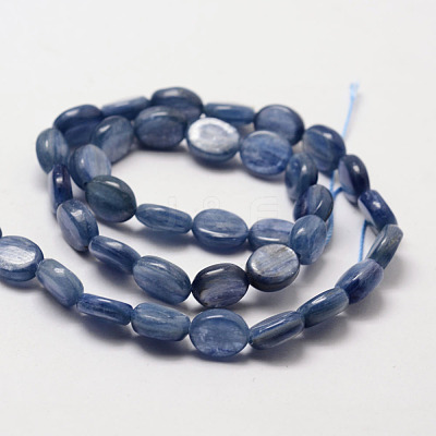 Oval Natural Kyanite/Cyanite/Disthene Bead Strands G-O139-01B-1