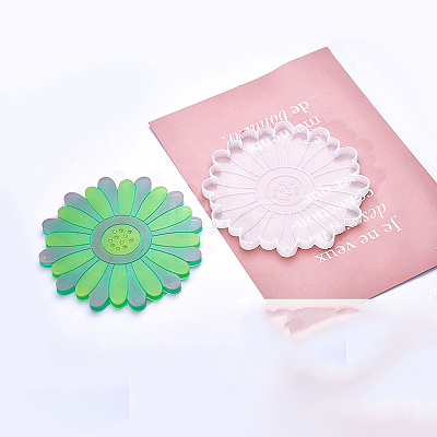 DIY Daisy Cup Mat Silicone Molds X-SIMO-PW0001-122B-1
