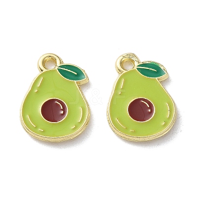 Fruit Alloy Enamel Charms PALLOY-S058-01LG-26-1