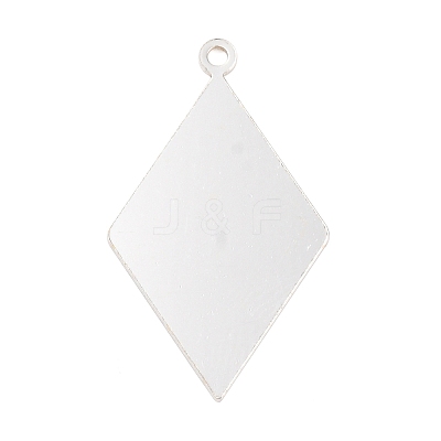 925 Sterling Silver Blank Pendants STER-F057-02S-02-1